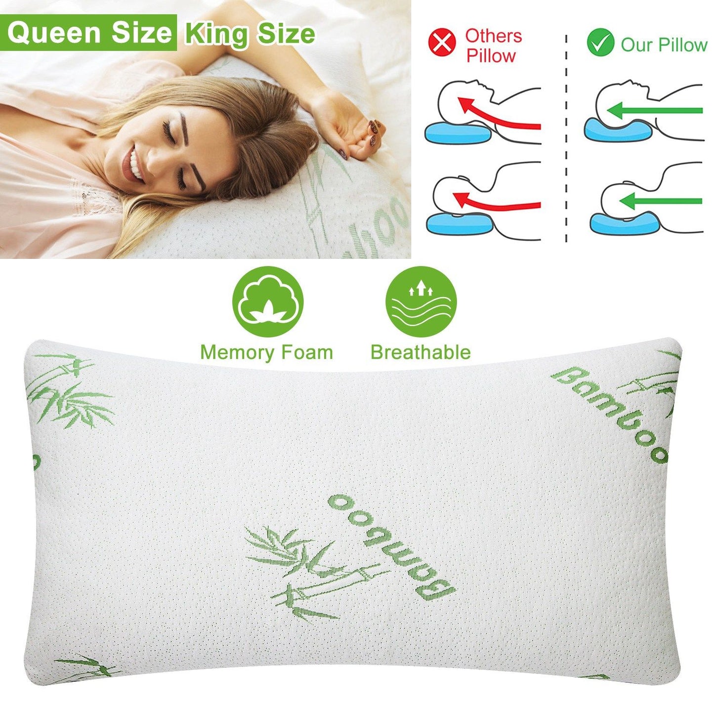 Bamboo Memory Foam Pillow