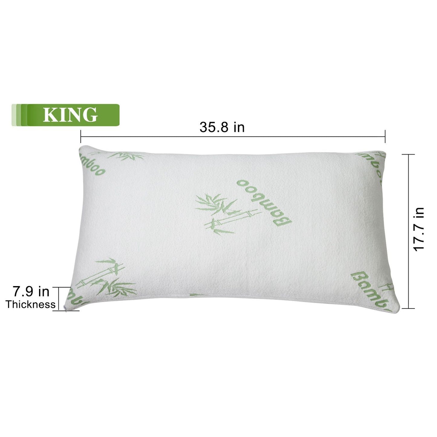 Bamboo Memory Foam Pillow [King Size]