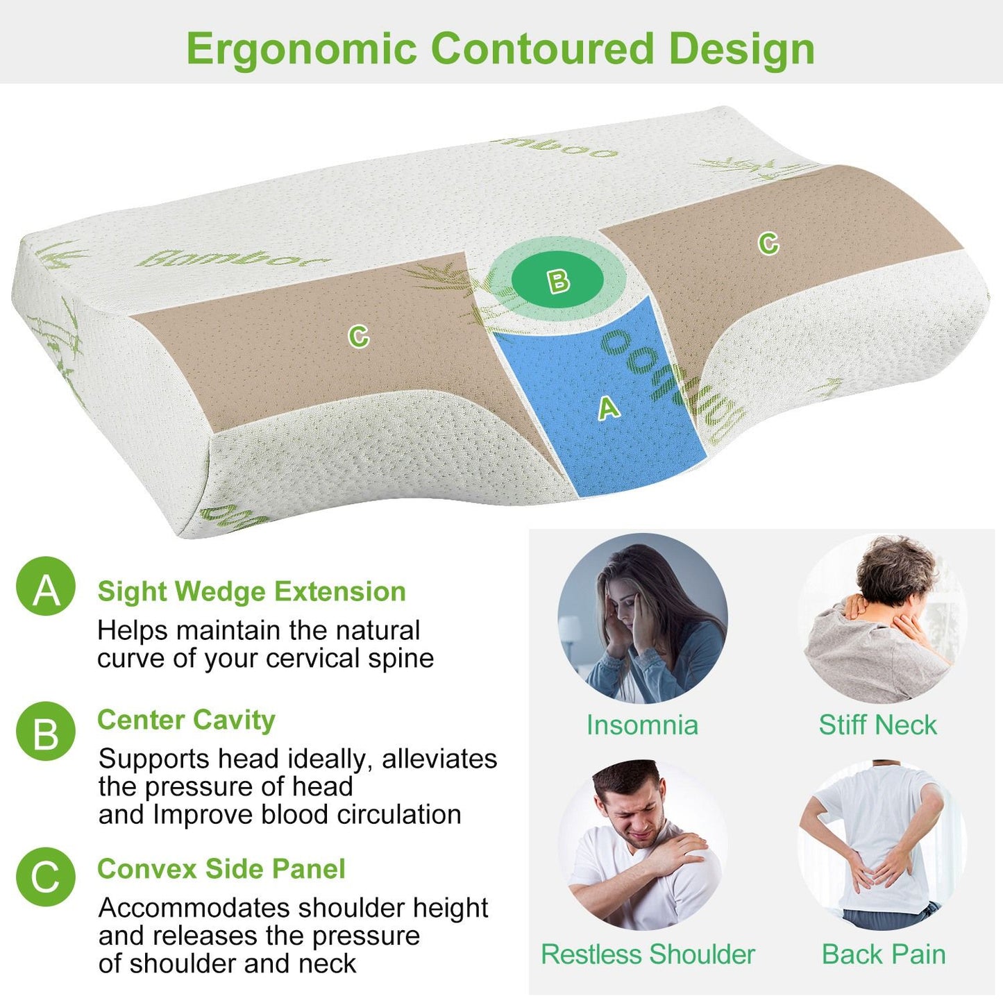 Bamboo Memory Foam Pillow