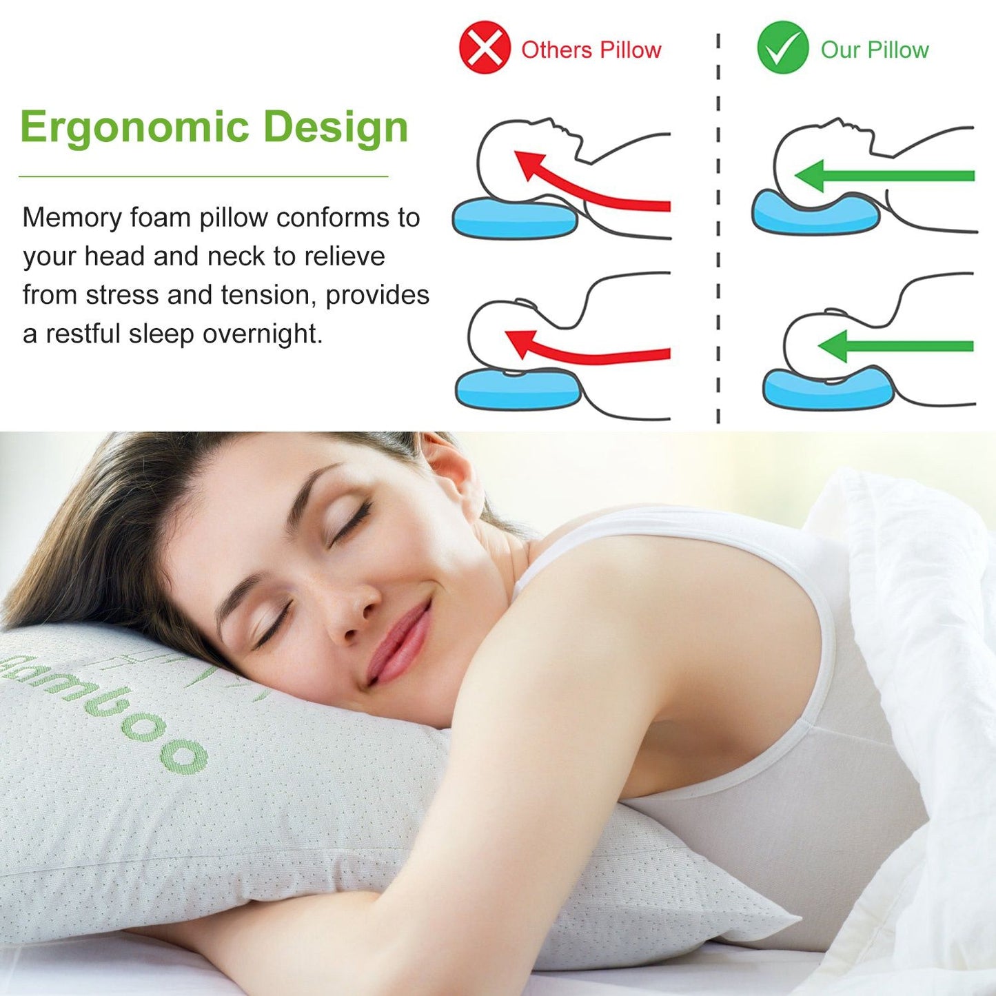 Bamboo Memory Foam Pillow