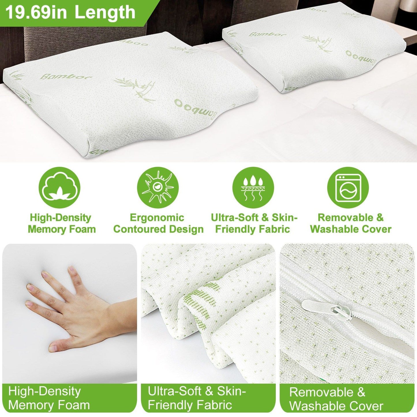 Bamboo Memory Foam Pillow