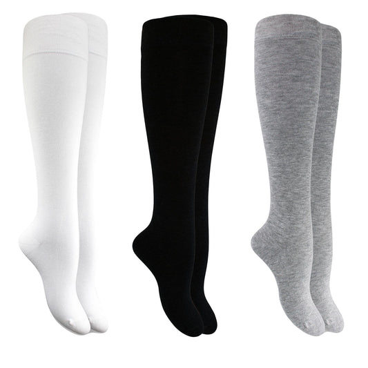 Premium Bamboo Knee Socks for Women 3 Pairs