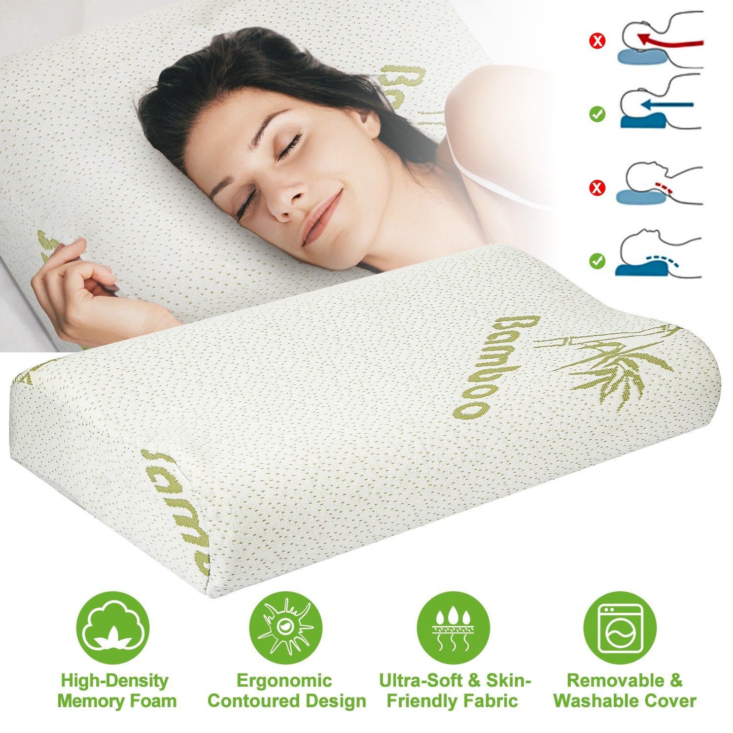 Bamboo Memory Foam Pillow