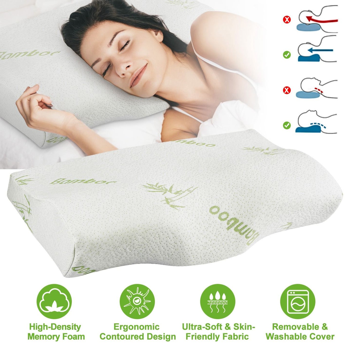 Bamboo Memory Foam Pillow